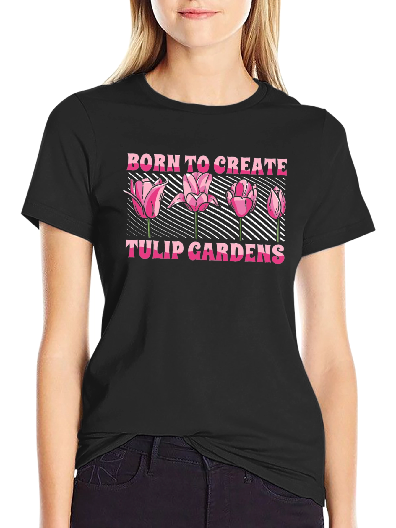 Born to Create Tulip Gardens Graphic Tee