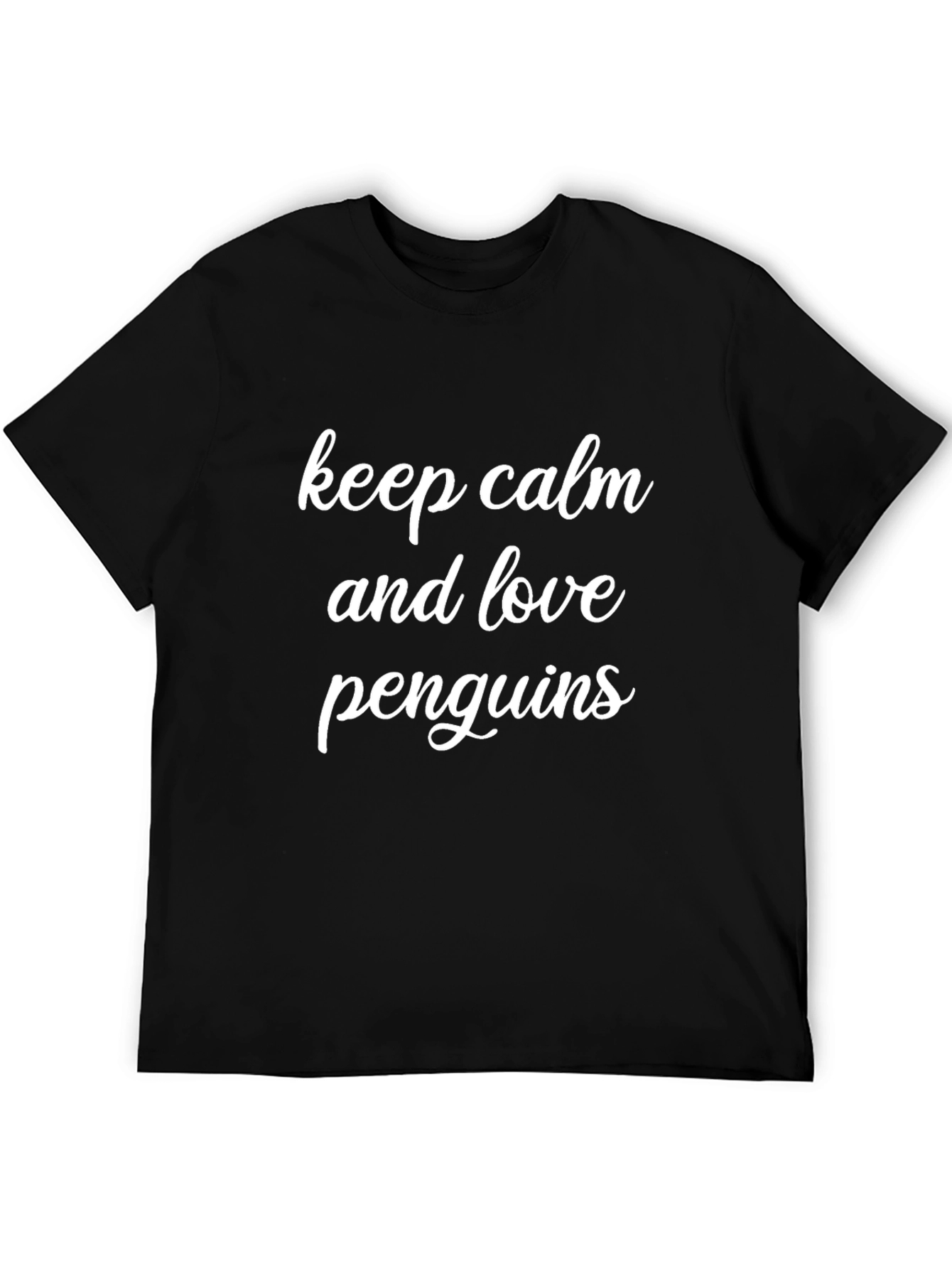 Keep Calm & Love Penguins Black T-Shirt