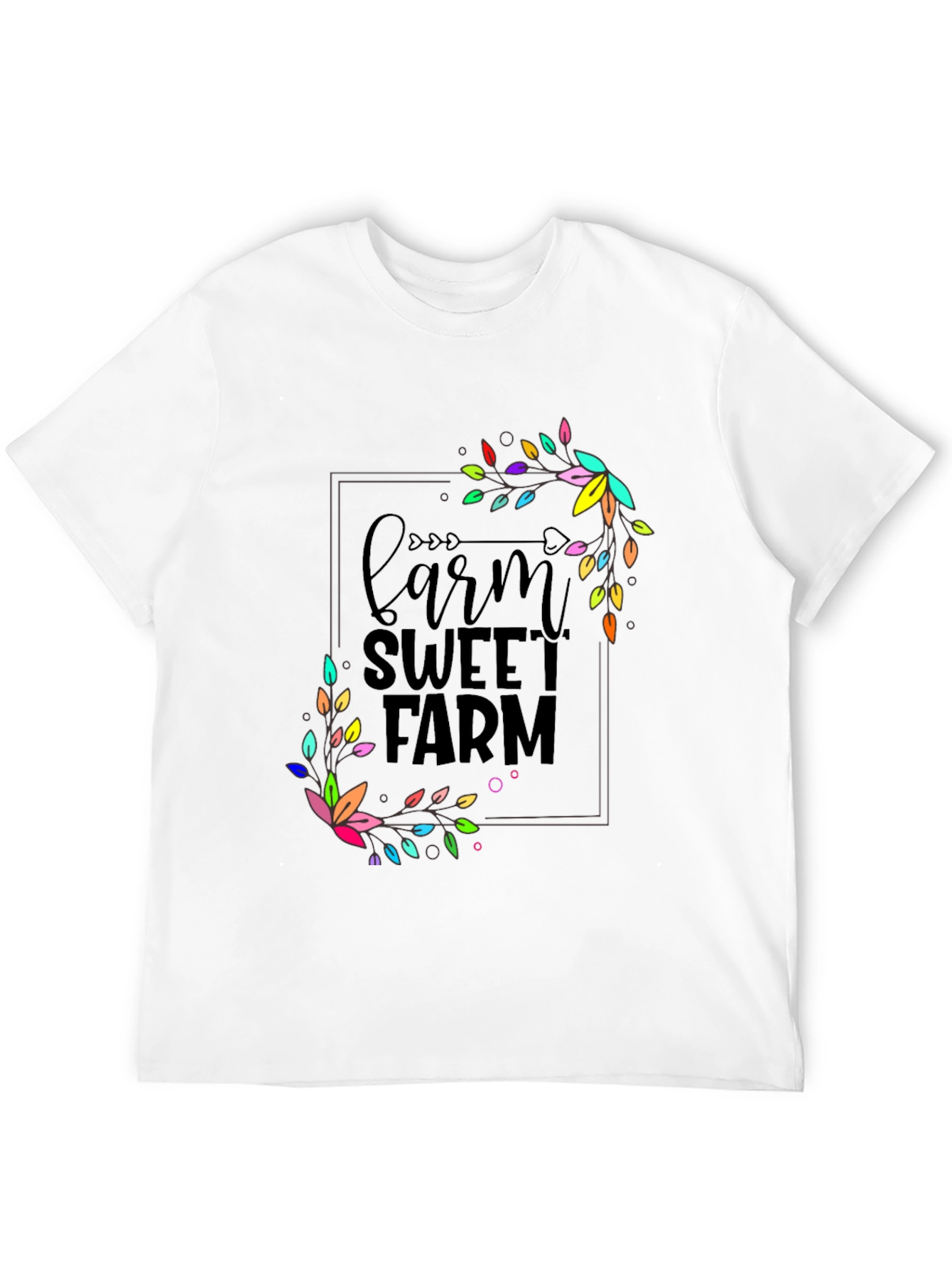 Farm Sweet Farm Graphic T-Shirt - Black