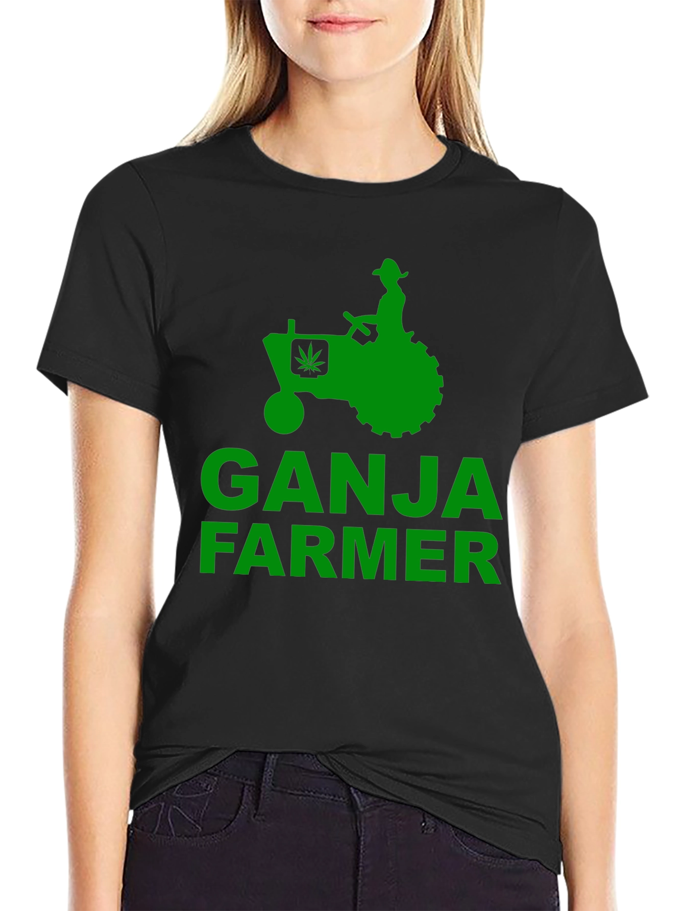 Ganja Farmer Graphic Tee - Black Cotton