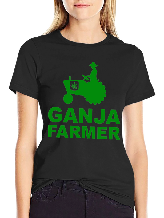 Ganja Farmer Graphic Tee - Black Cotton