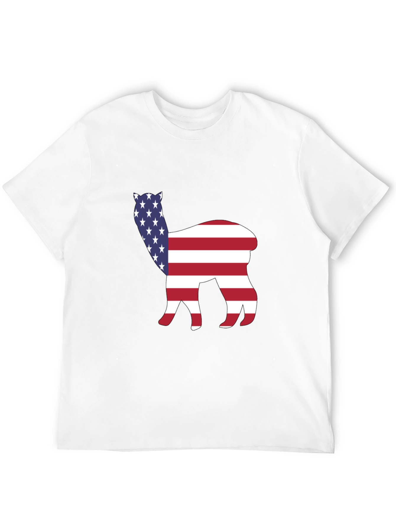 American Flag Alpaca T-Shirt Patriotic USA Tee