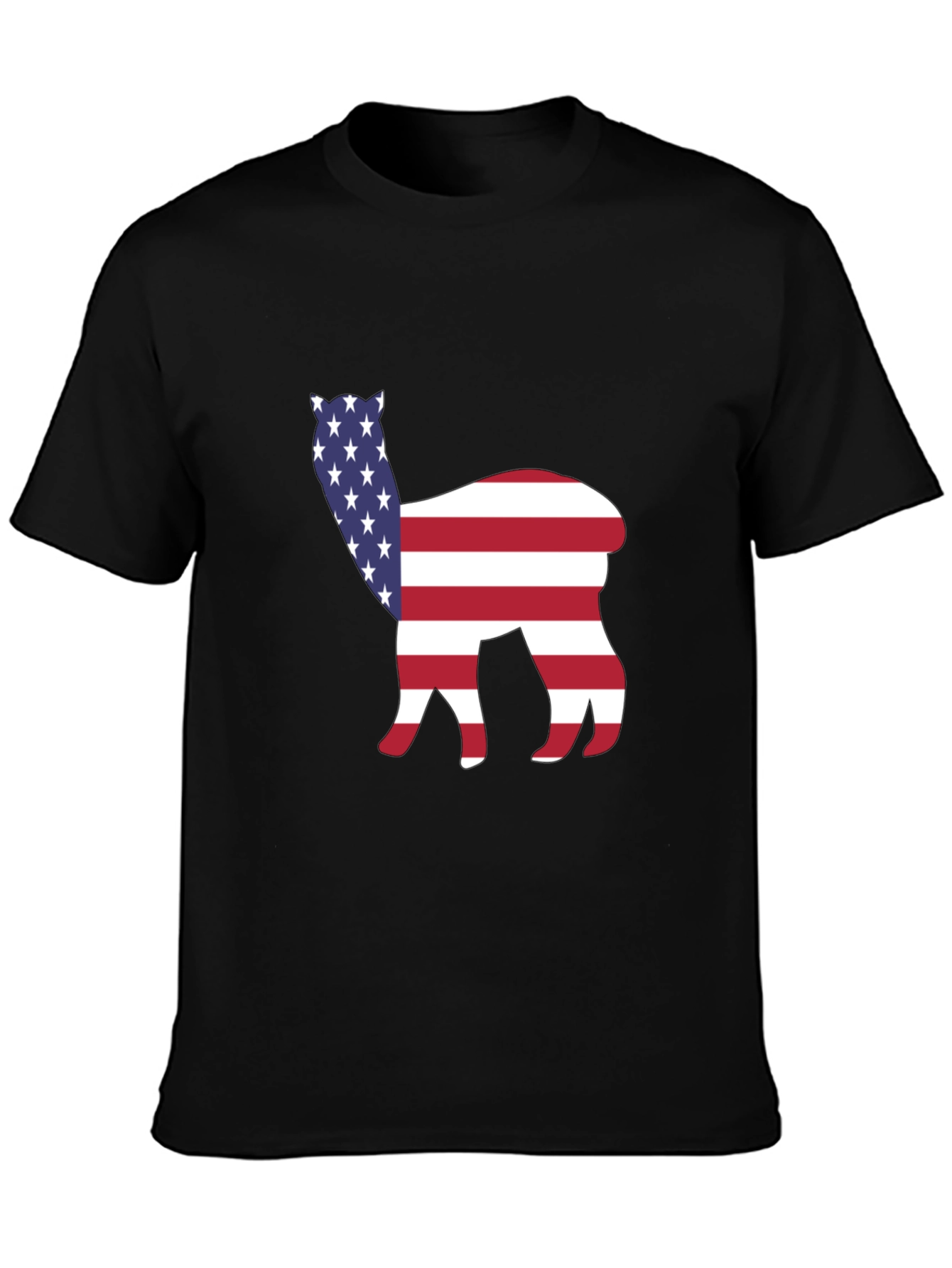 American Flag Alpaca T-Shirt Patriotic USA Tee