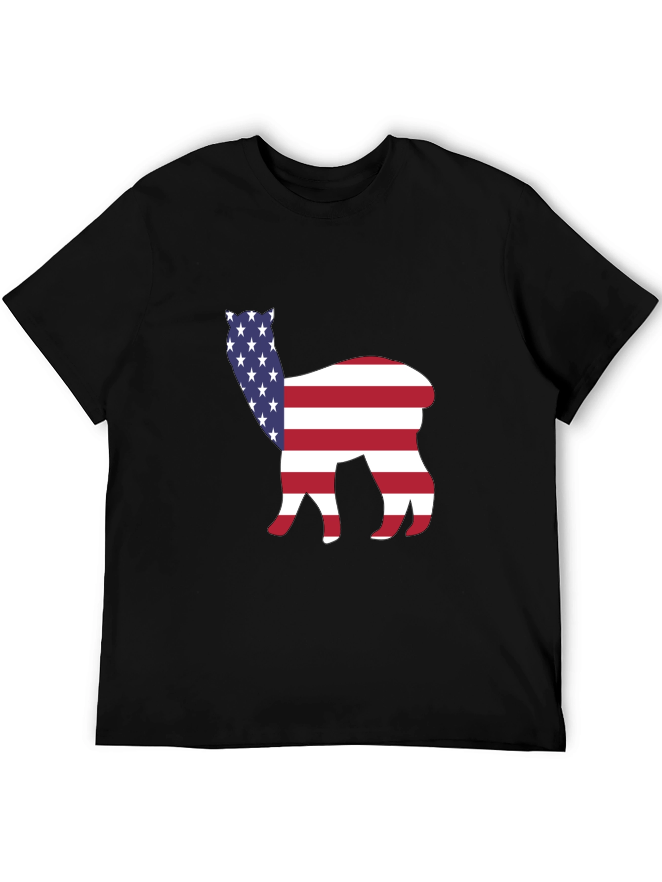 American Flag Alpaca T-Shirt Patriotic USA Tee
