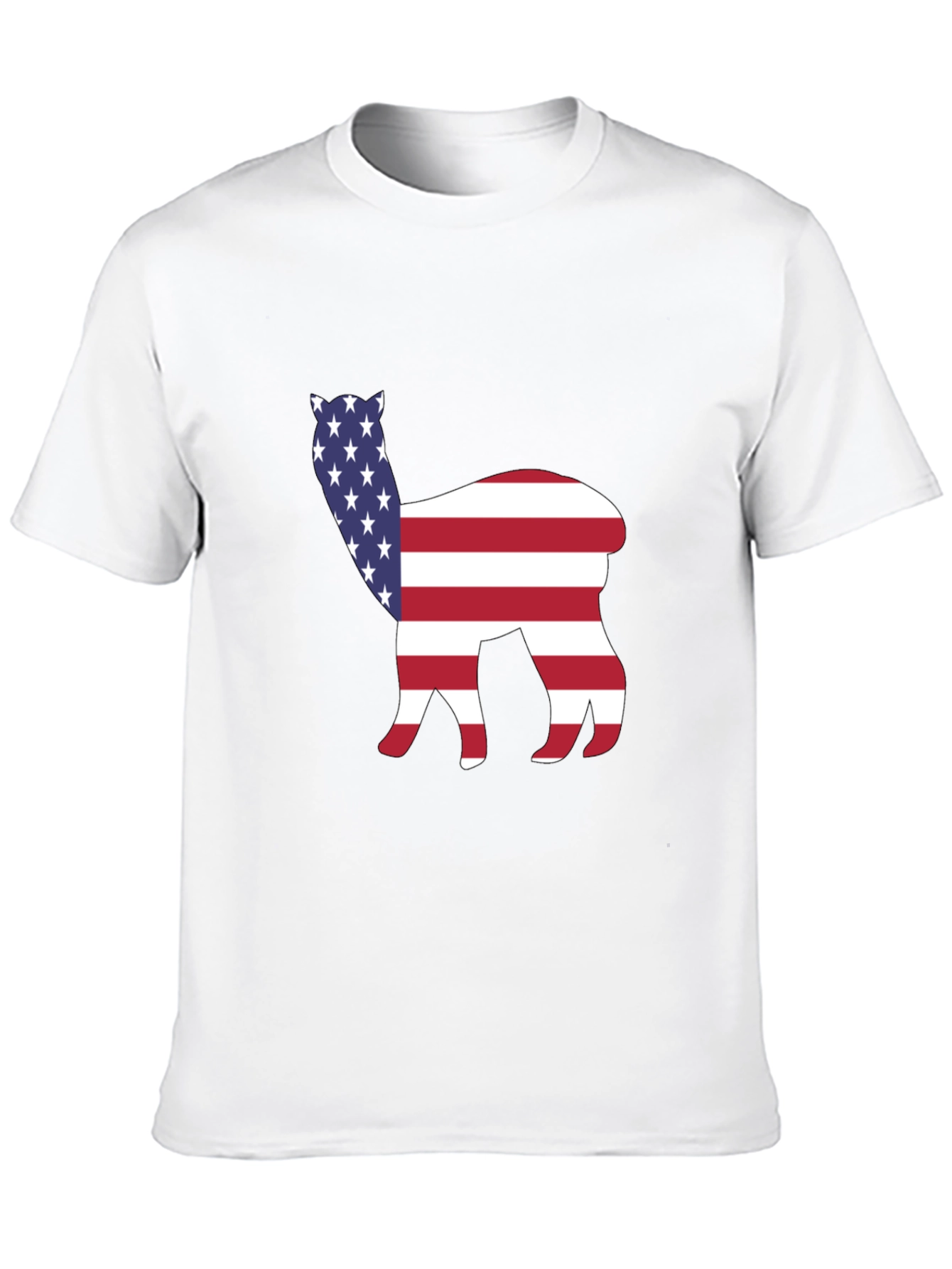 American Flag Alpaca T-Shirt Patriotic USA Tee
