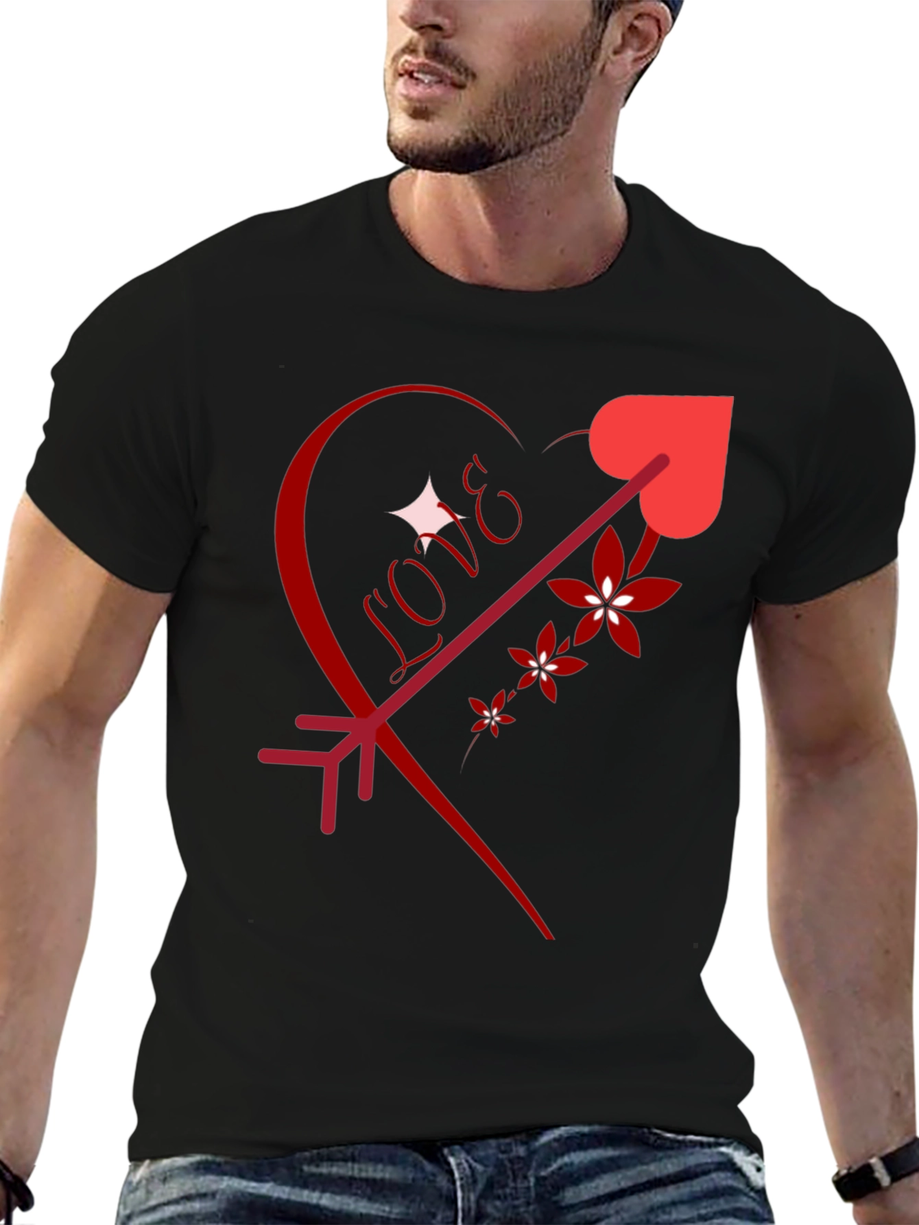 Love Arrow Graphic Tee - Romantic Design
