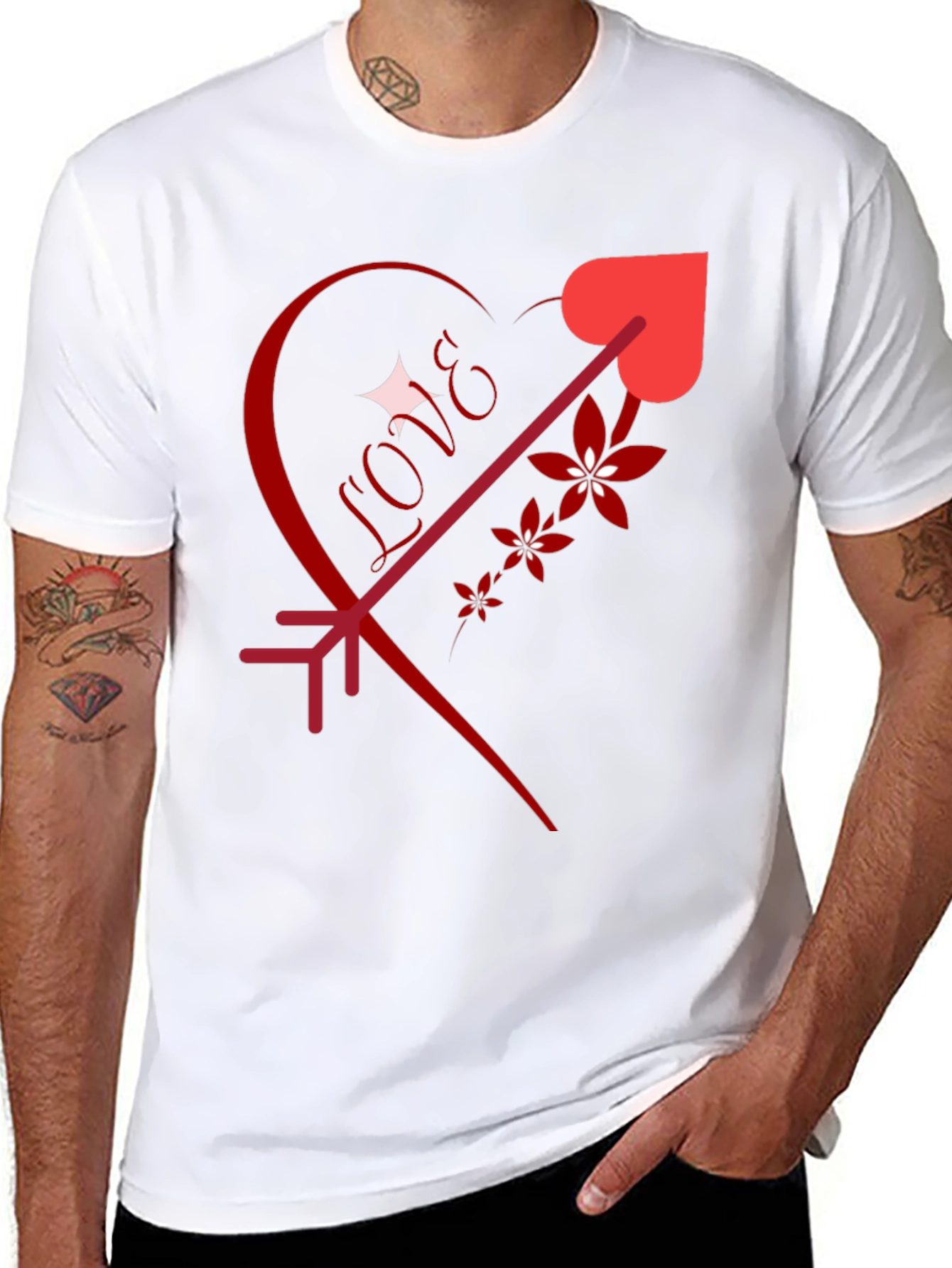 Love Arrow Graphic Tee - Romantic Design