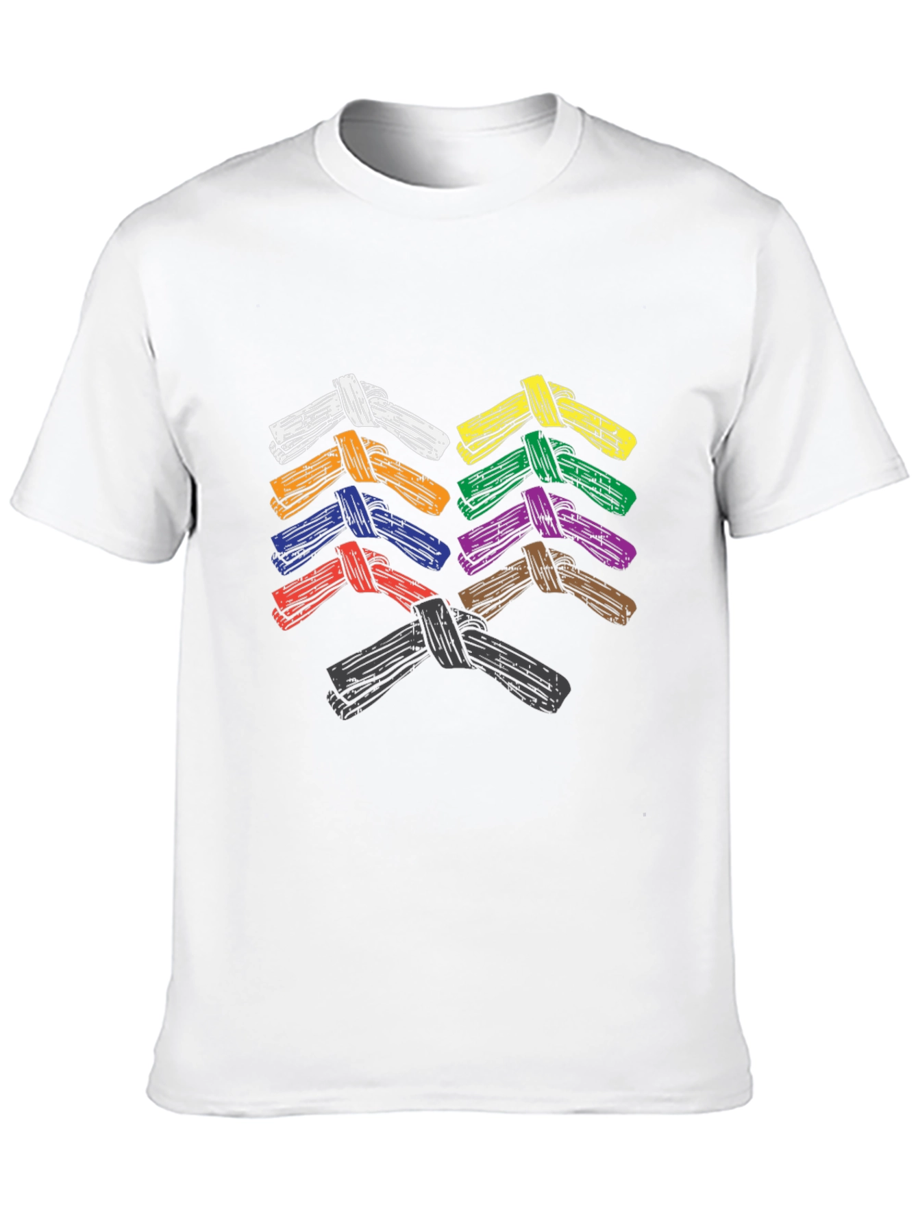 BJJ Belts T-Shirt Brazilian Jiu-Jitsu Martial Arts Tee
