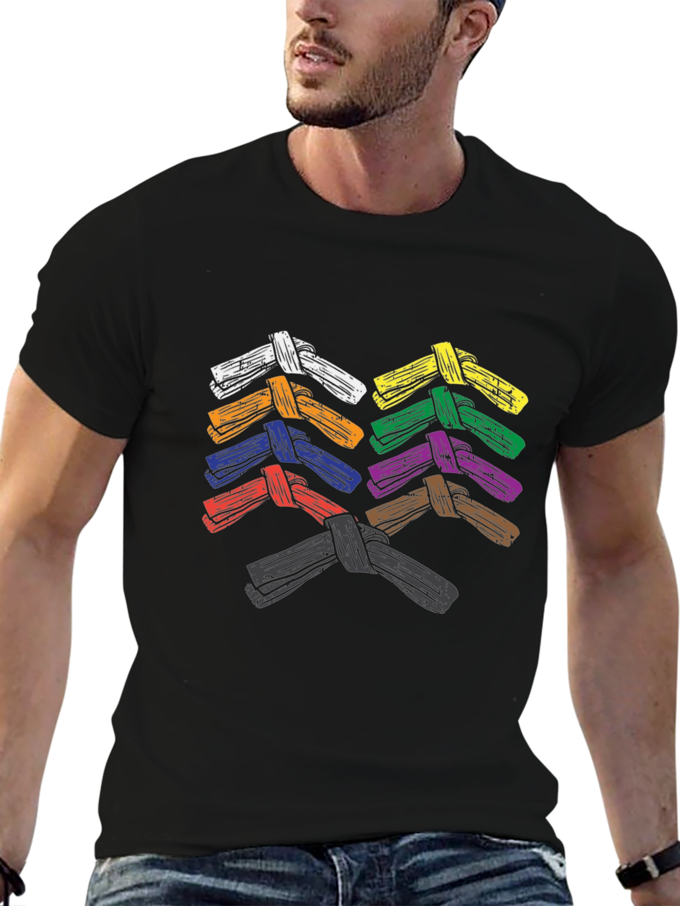 BJJ Belts T-Shirt Brazilian Jiu-Jitsu Martial Arts Tee