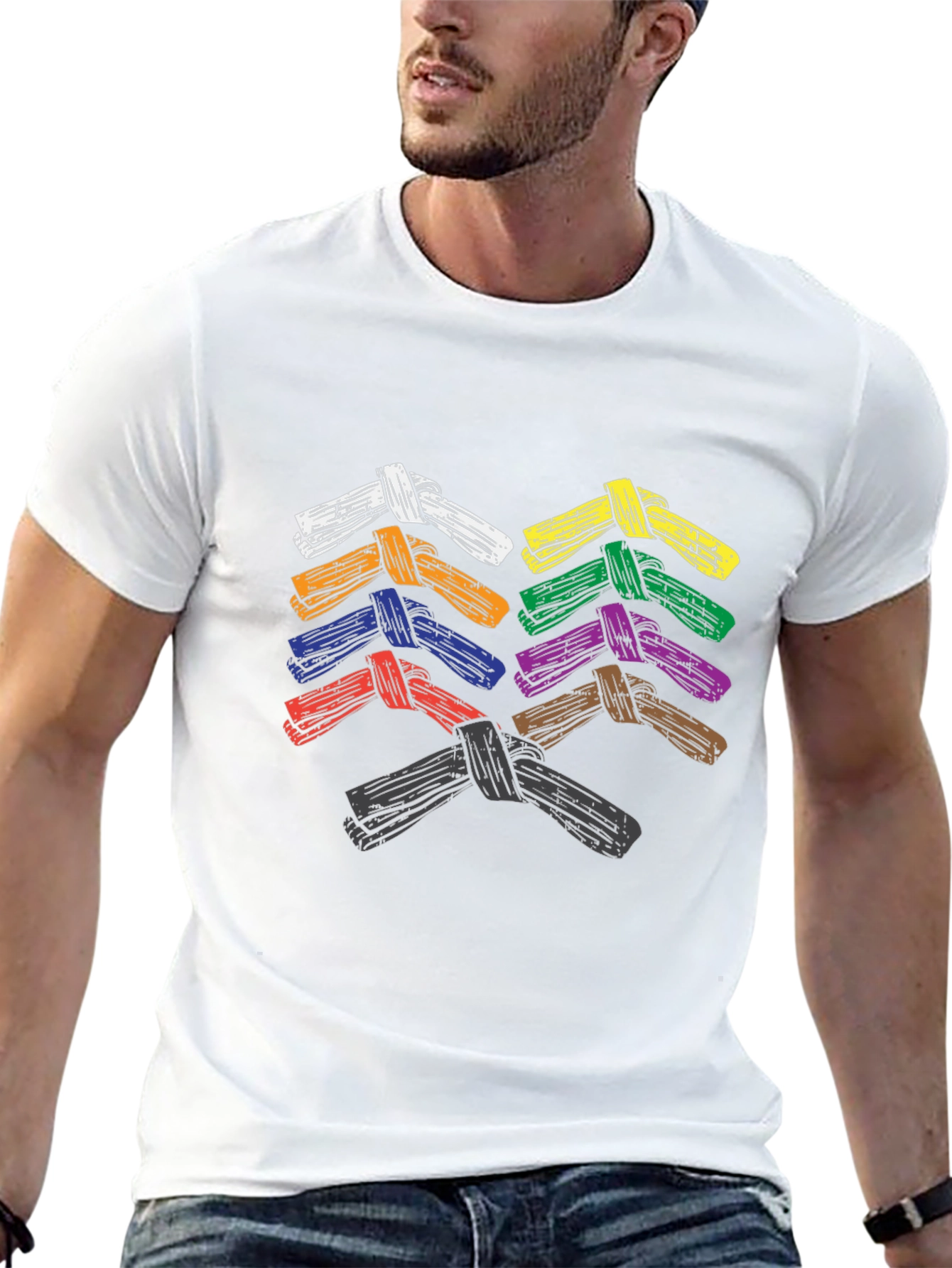 BJJ Belts T-Shirt Brazilian Jiu-Jitsu Martial Arts Tee