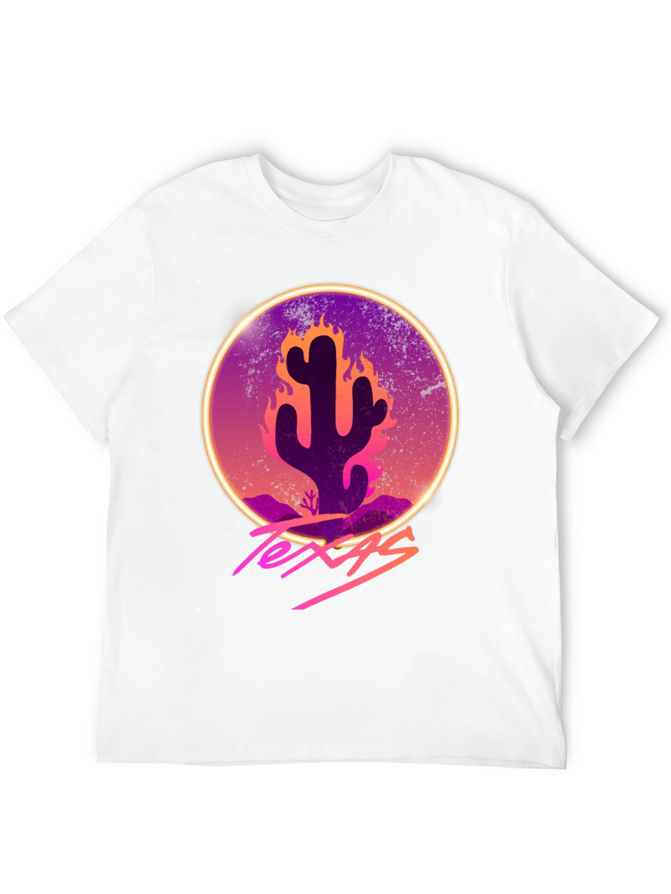 Texas Cactus Graphic Tee - Retro Style T-Shirt