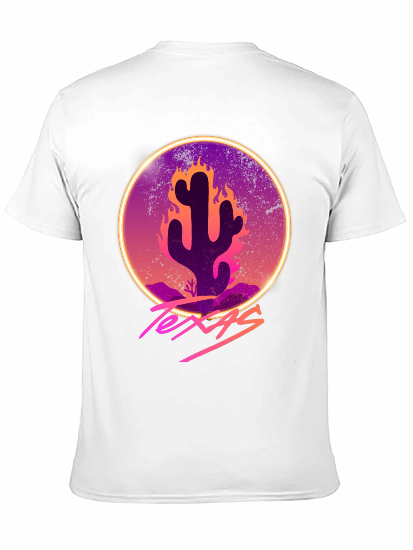 Texas Cactus Graphic Tee - Retro Style T-Shirt