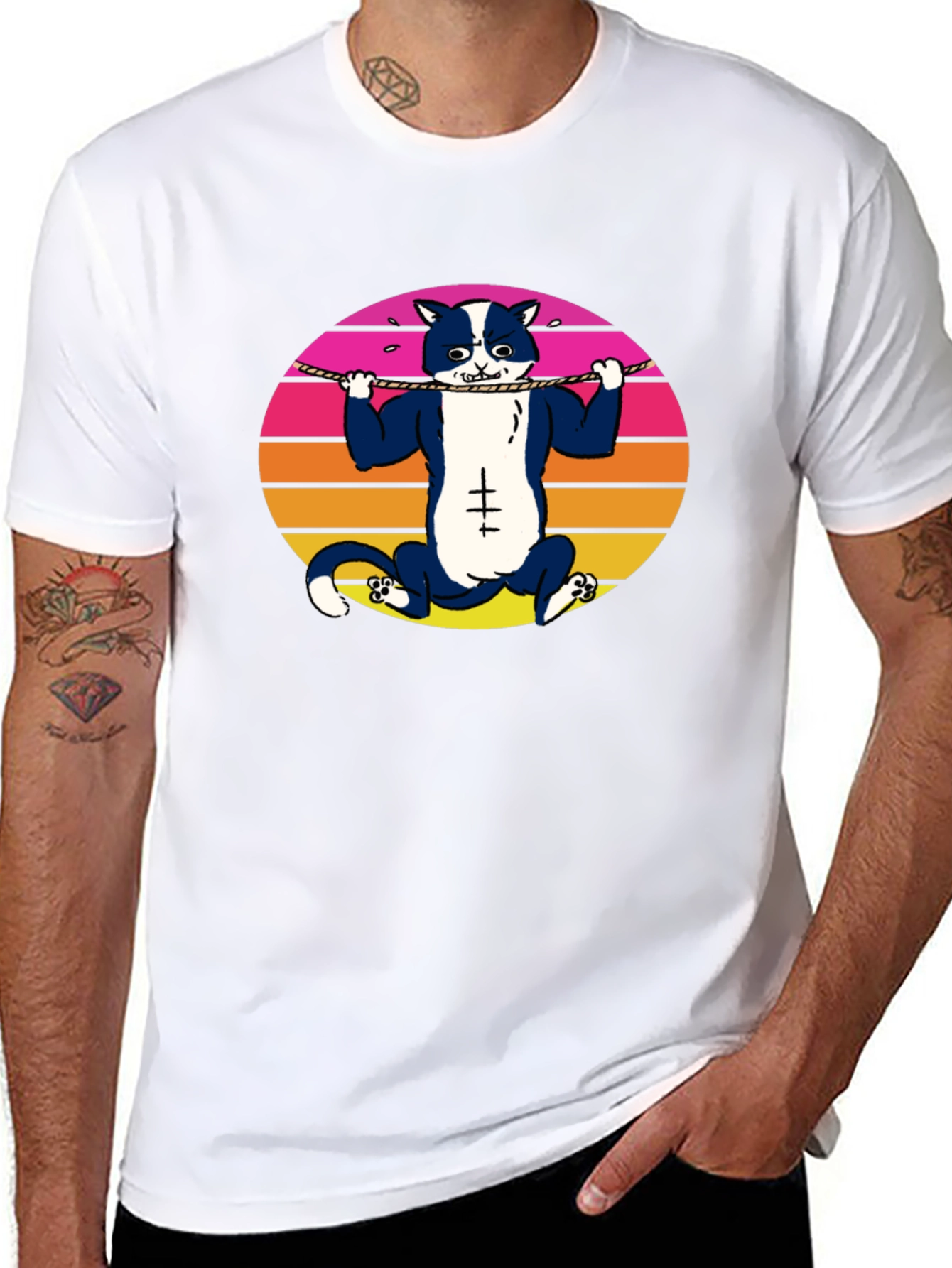 Funny Cat Gym Workout T-Shirt
