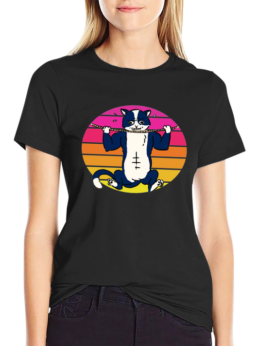 Funny Cat Gym Workout T-Shirt