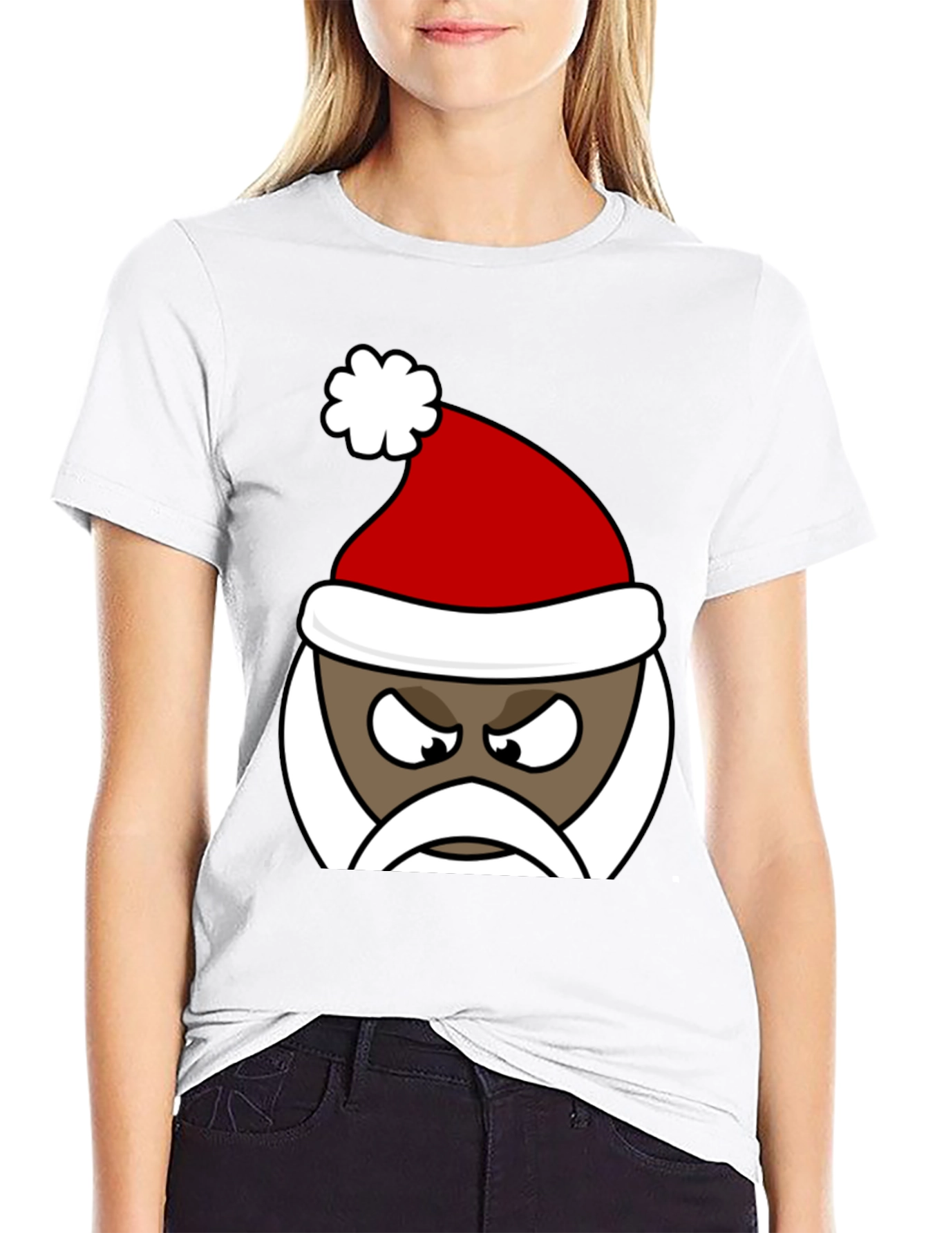 Grumpy Santa Graphic Tee - Holiday Humor T-Shirt