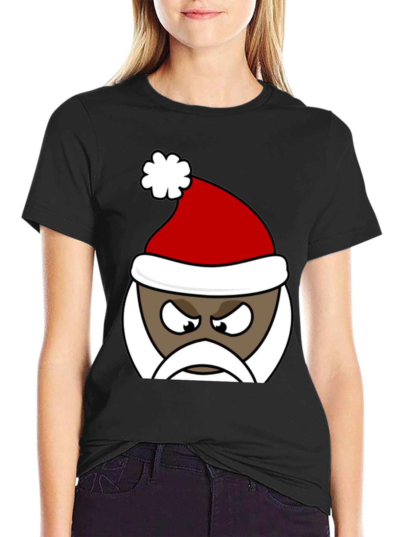 Grumpy Santa Graphic Tee - Holiday Humor T-Shirt