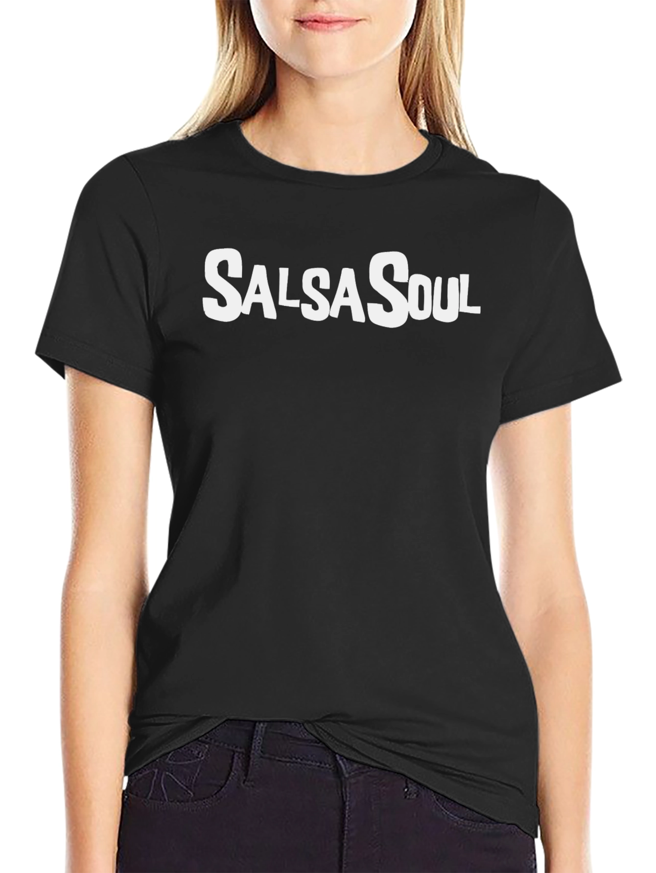 Salsa Soul Graphic Tee - Stylish Black Cotton T-Shirt