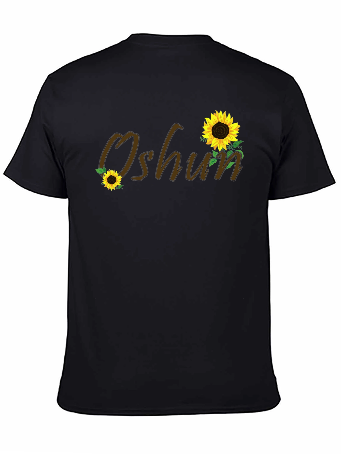 Oshun Sunflower Graphic Black Tee