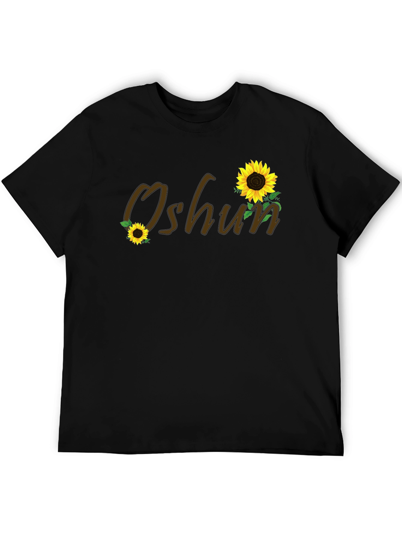Oshun Sunflower Graphic Black Tee