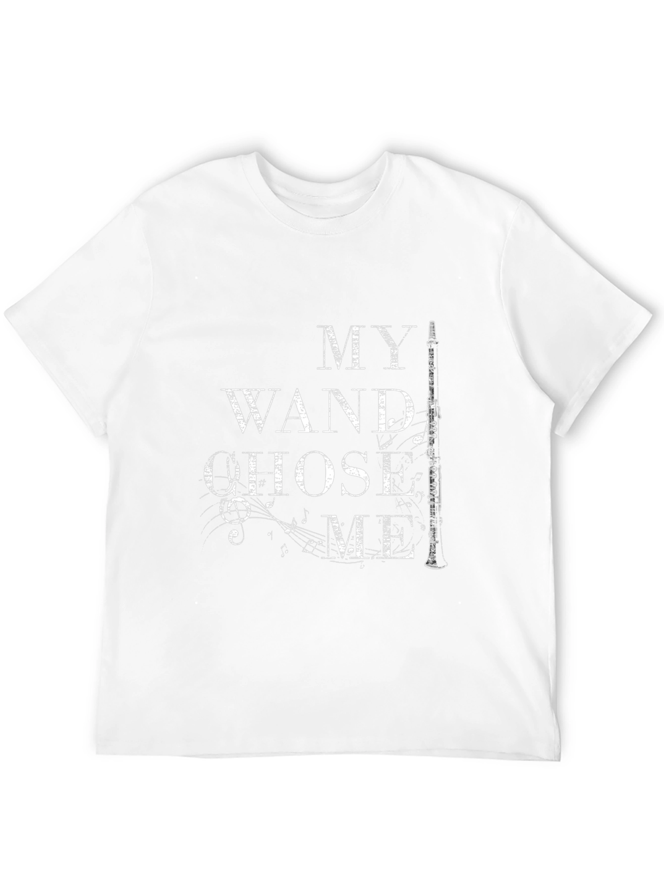 My Wand Chose Me Clarinet Music T-Shirt
