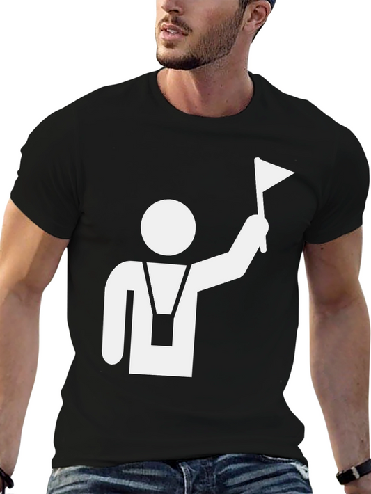 Guide T-Shirt - Black with White Graphic