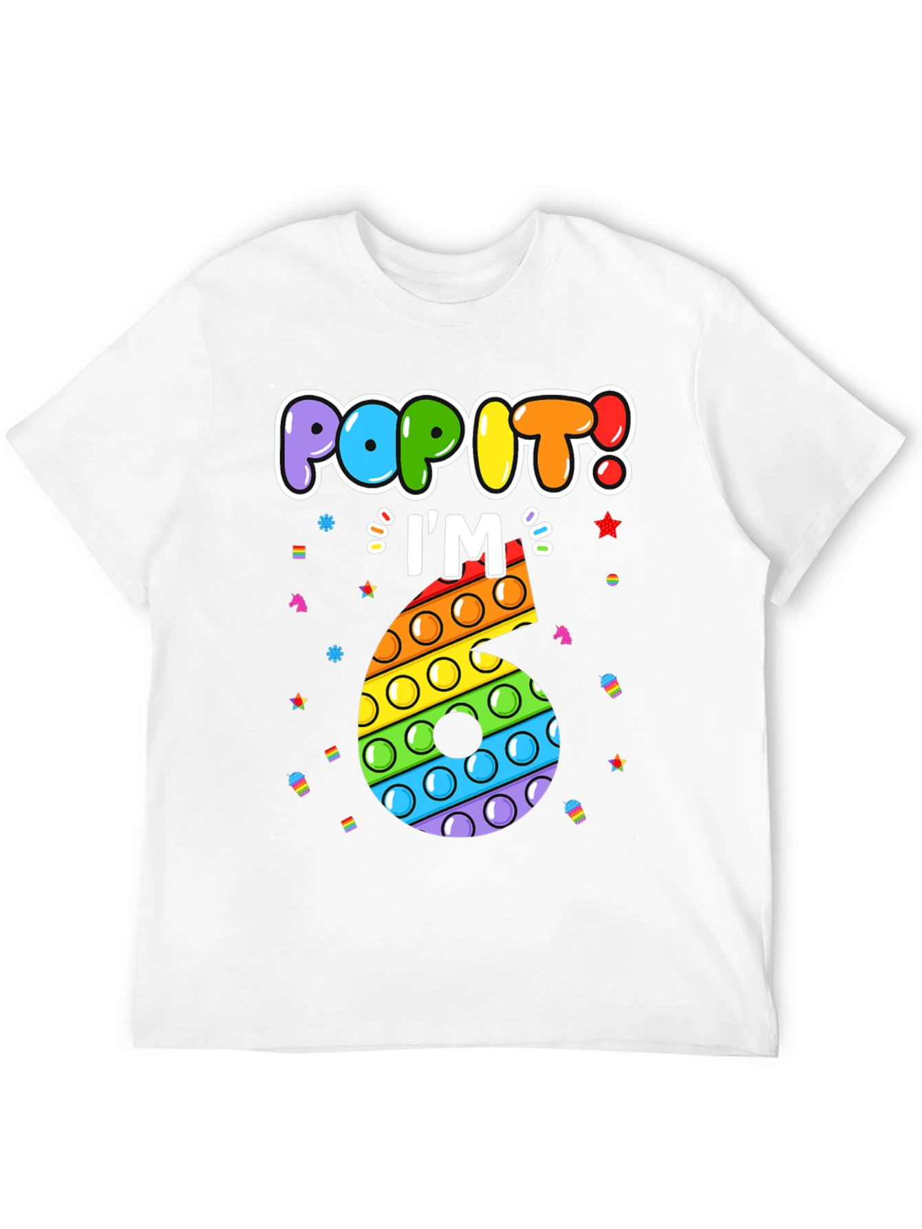 Pop It 6th Birthday T-Shirt