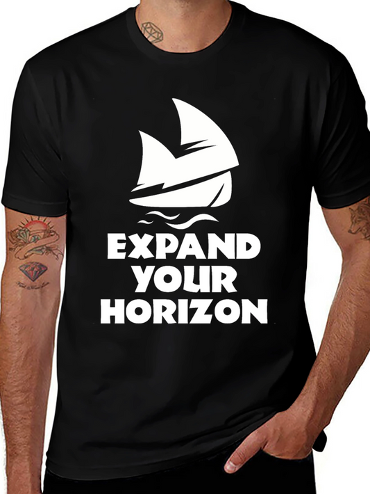 Expand Your Horizon Black Graphic Tee