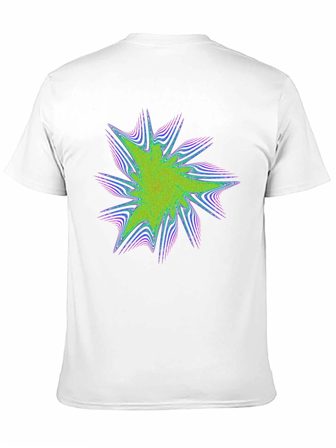 Abstract Burst Graphic Print Black Tee