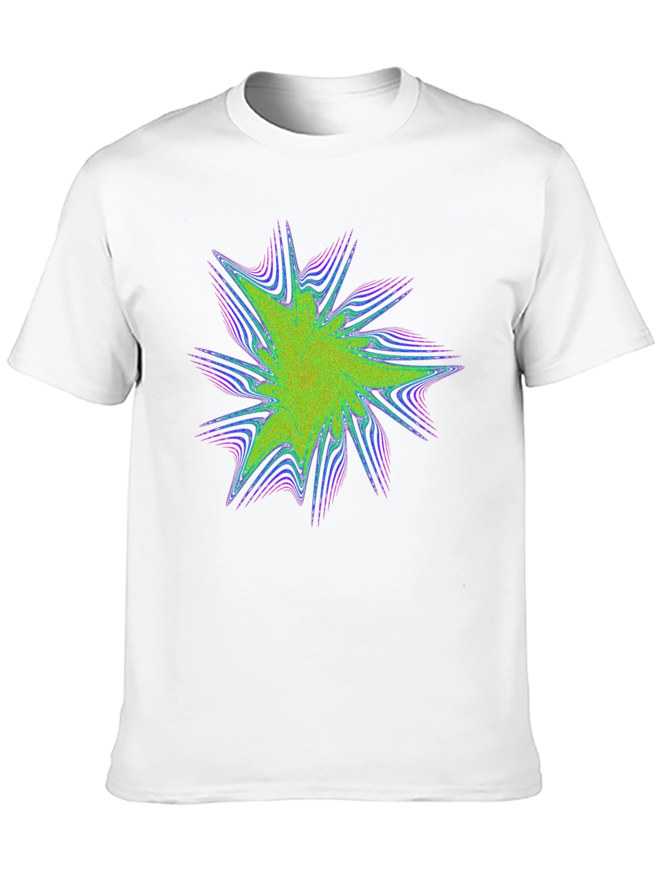 Abstract Burst Graphic Print Black Tee
