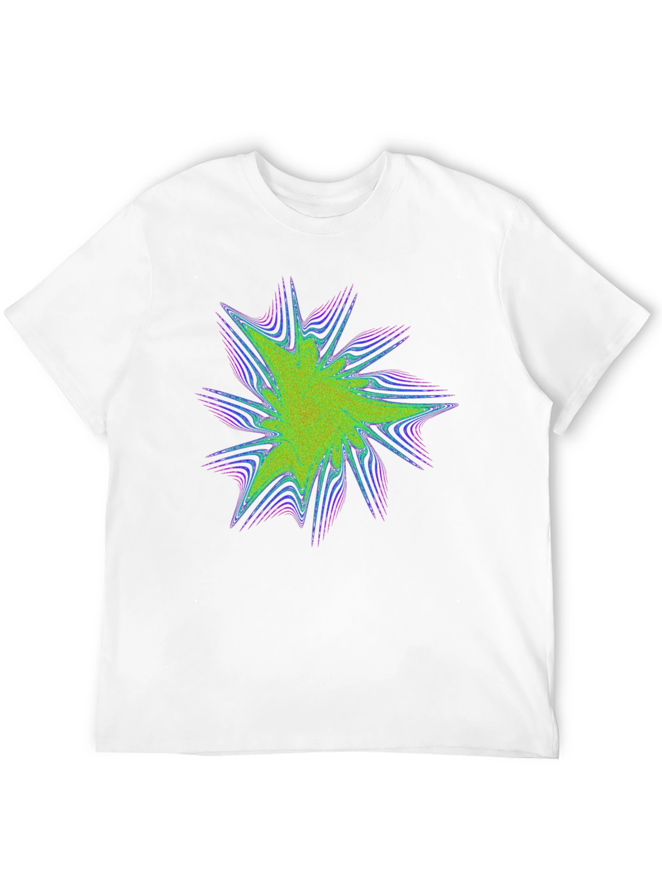 Abstract Burst Graphic Print Black Tee