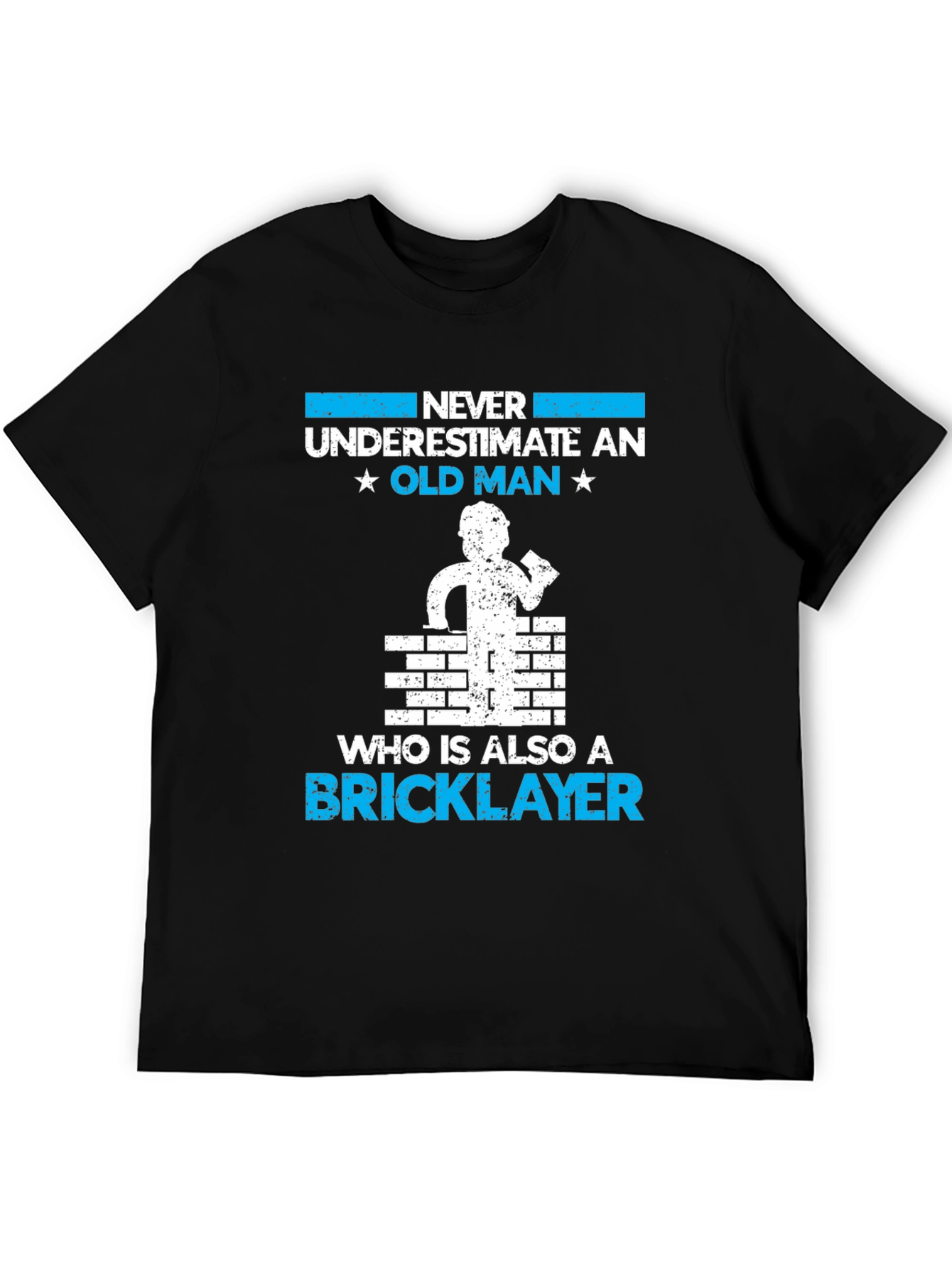 Old Man Bricklayer T-Shirt - Construction Worker Gift