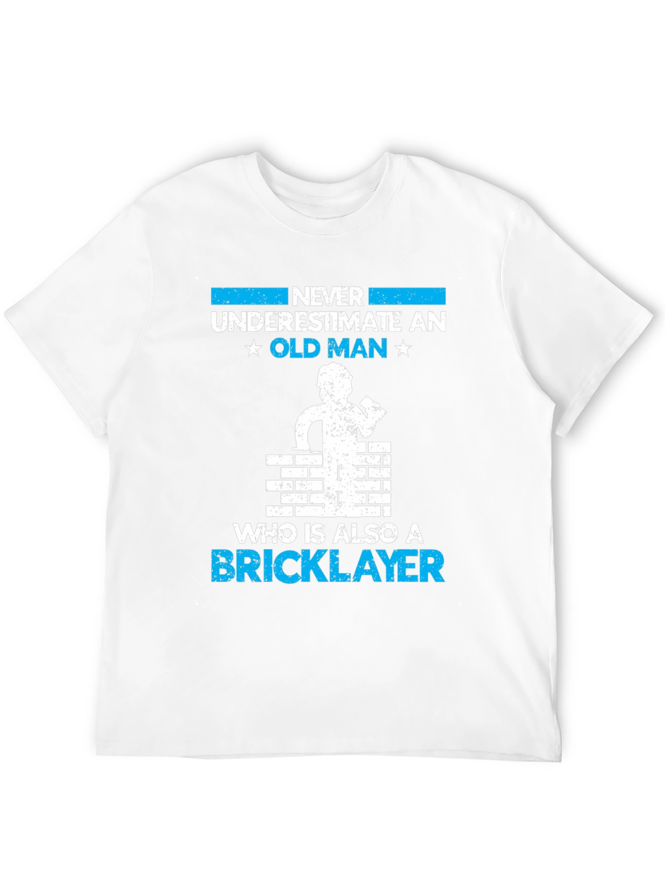 Old Man Bricklayer T-Shirt - Construction Worker Gift