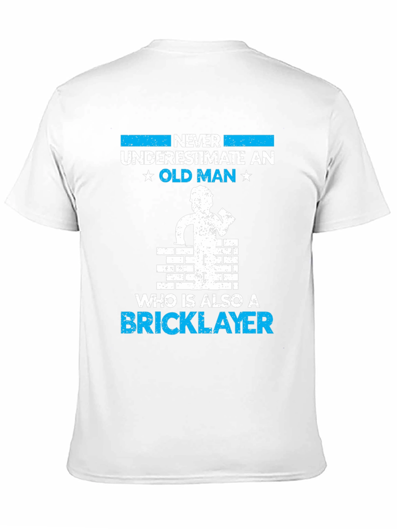 Old Man Bricklayer T-Shirt - Construction Worker Gift
