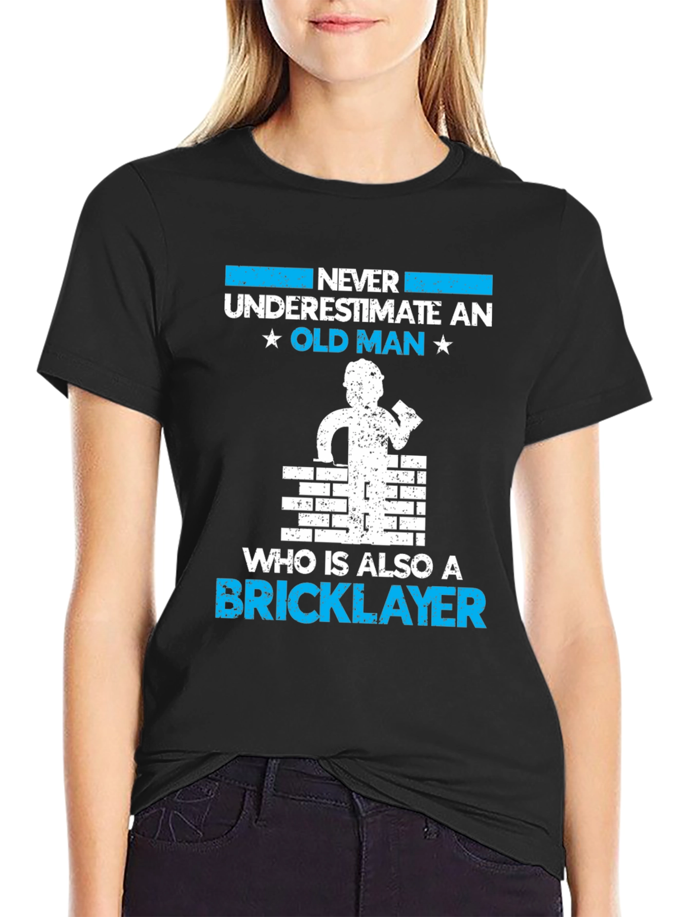 Old Man Bricklayer T-Shirt - Construction Worker Gift