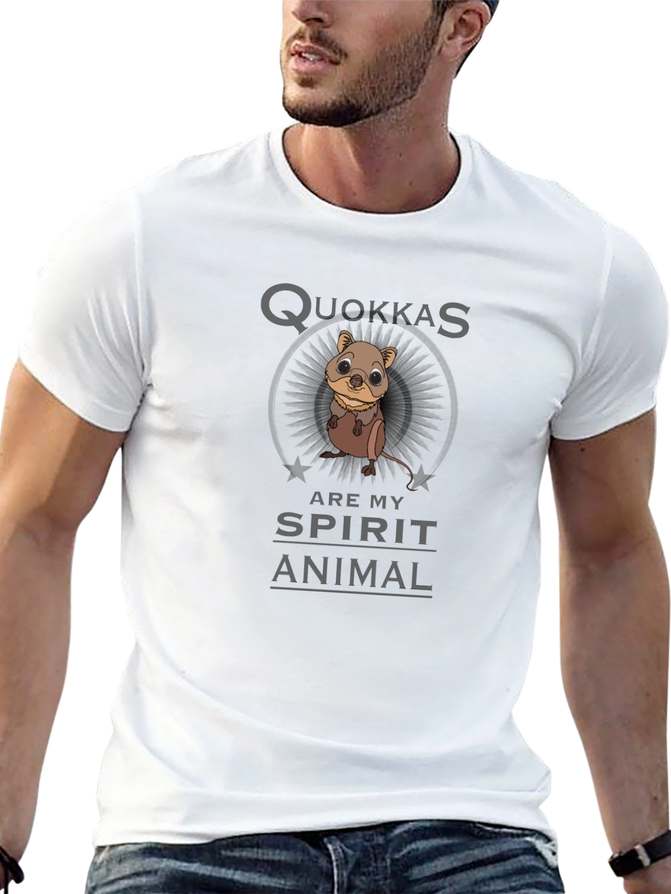 Quokka Spirit Animal Black T-Shirt