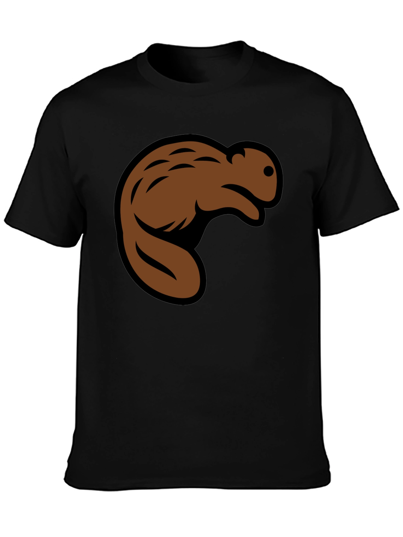 Beaver Graphic Black T-Shirt