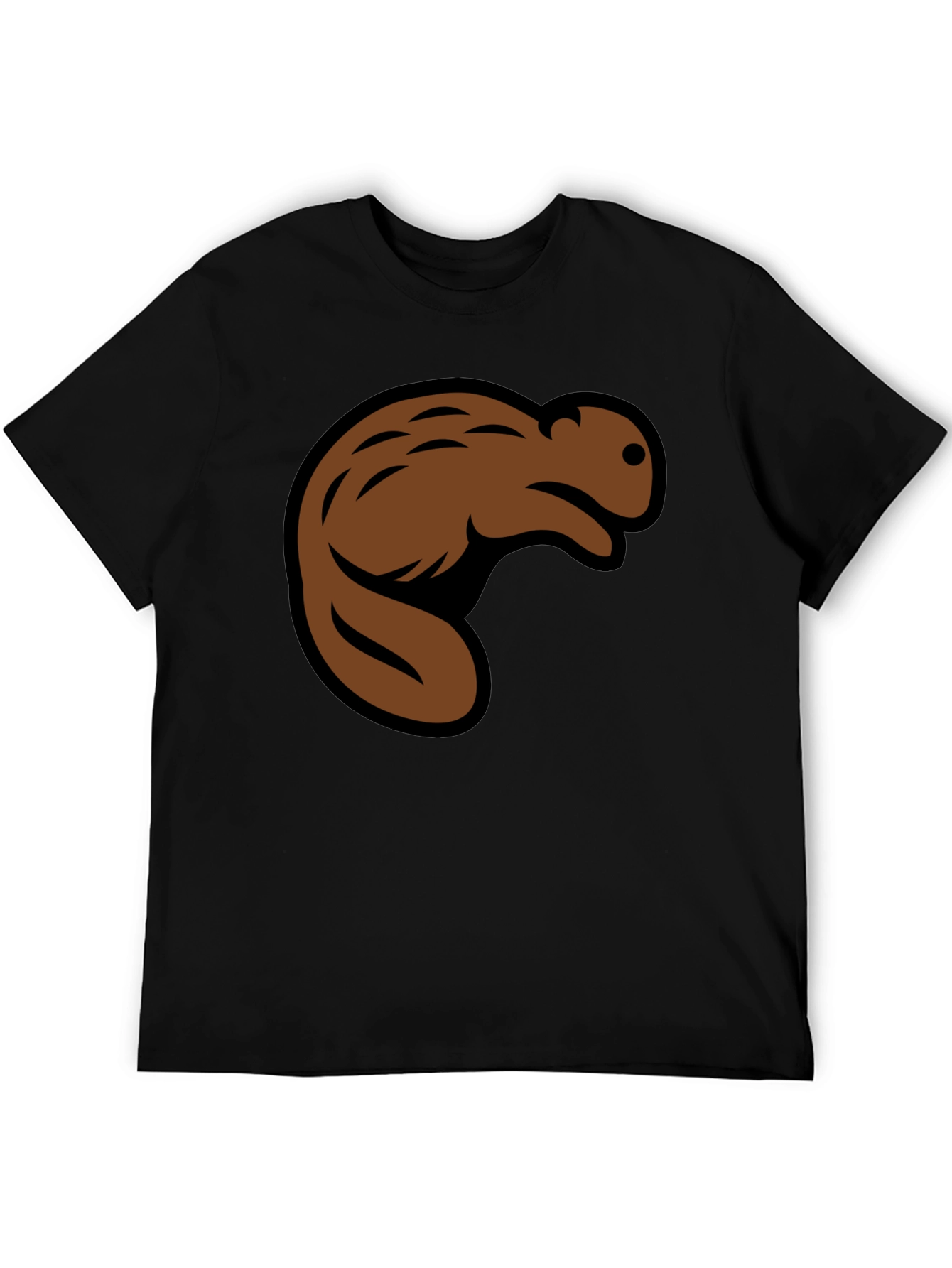 Beaver Graphic Black T-Shirt