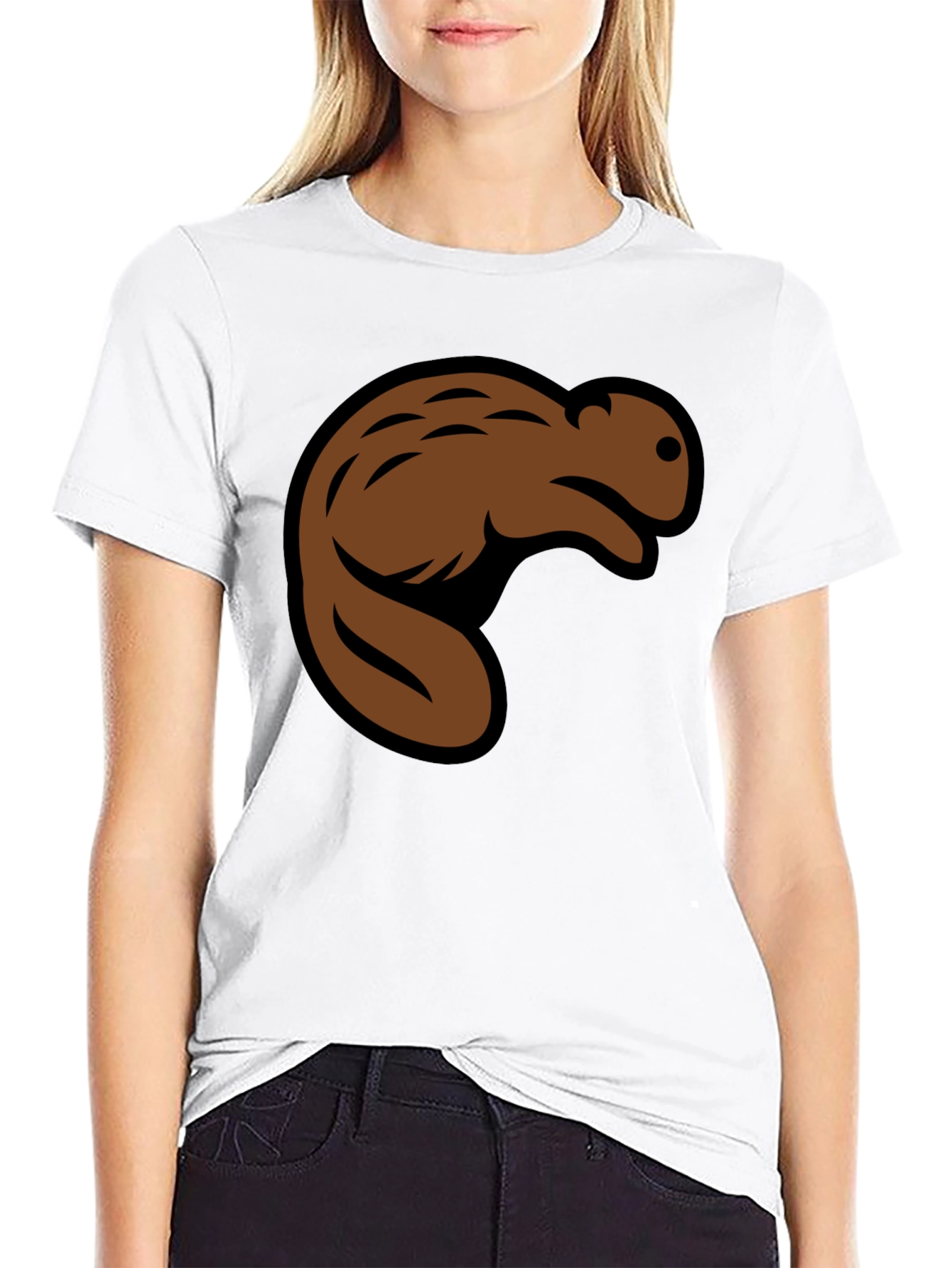 Beaver Graphic Black T-Shirt