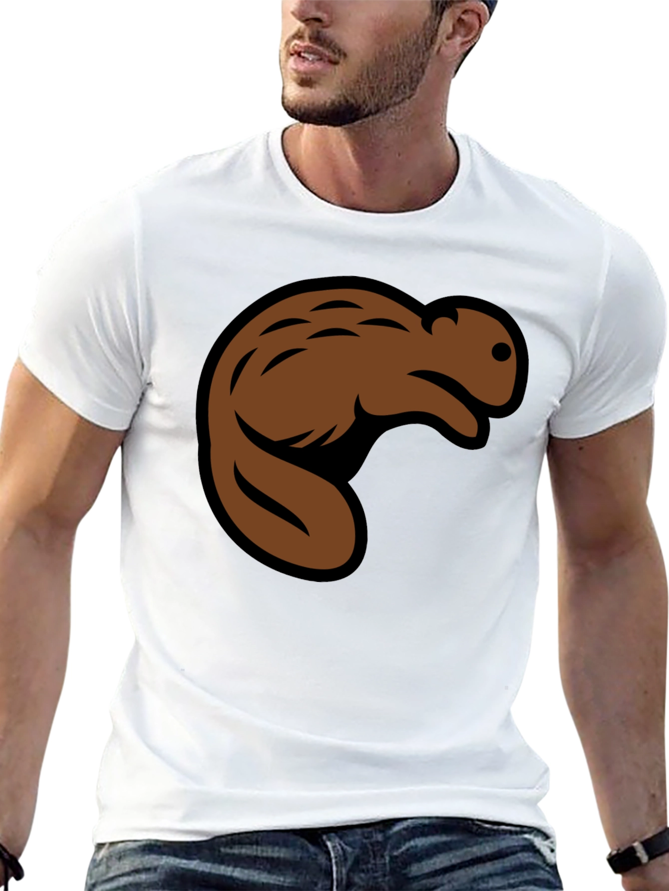 Beaver Graphic Black T-Shirt