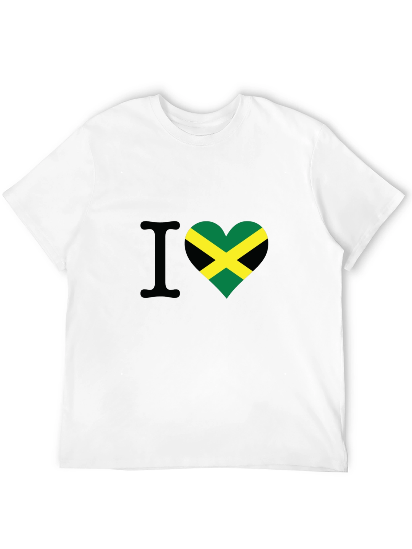 I Love Jamaica Heart Flag T-Shirt