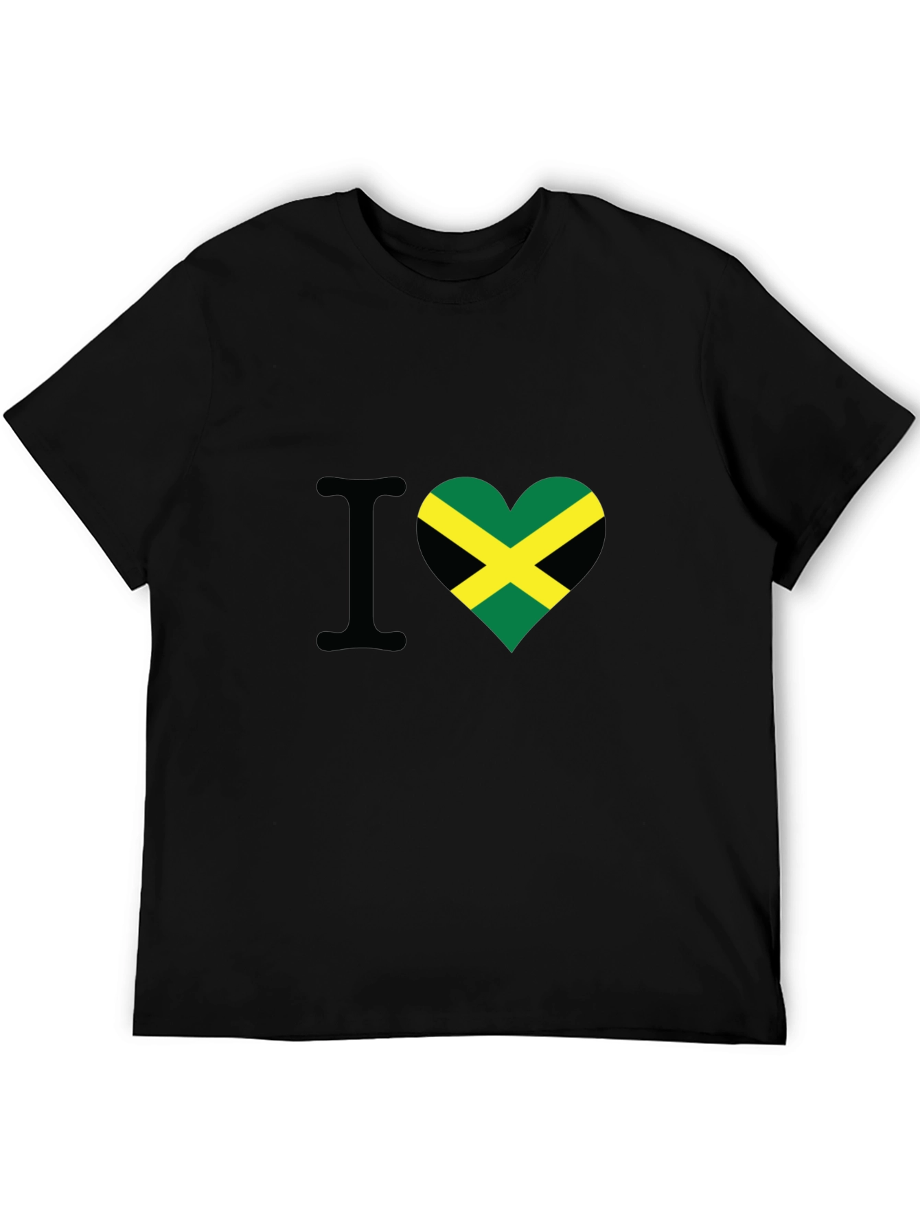 I Love Jamaica Heart Flag T-Shirt