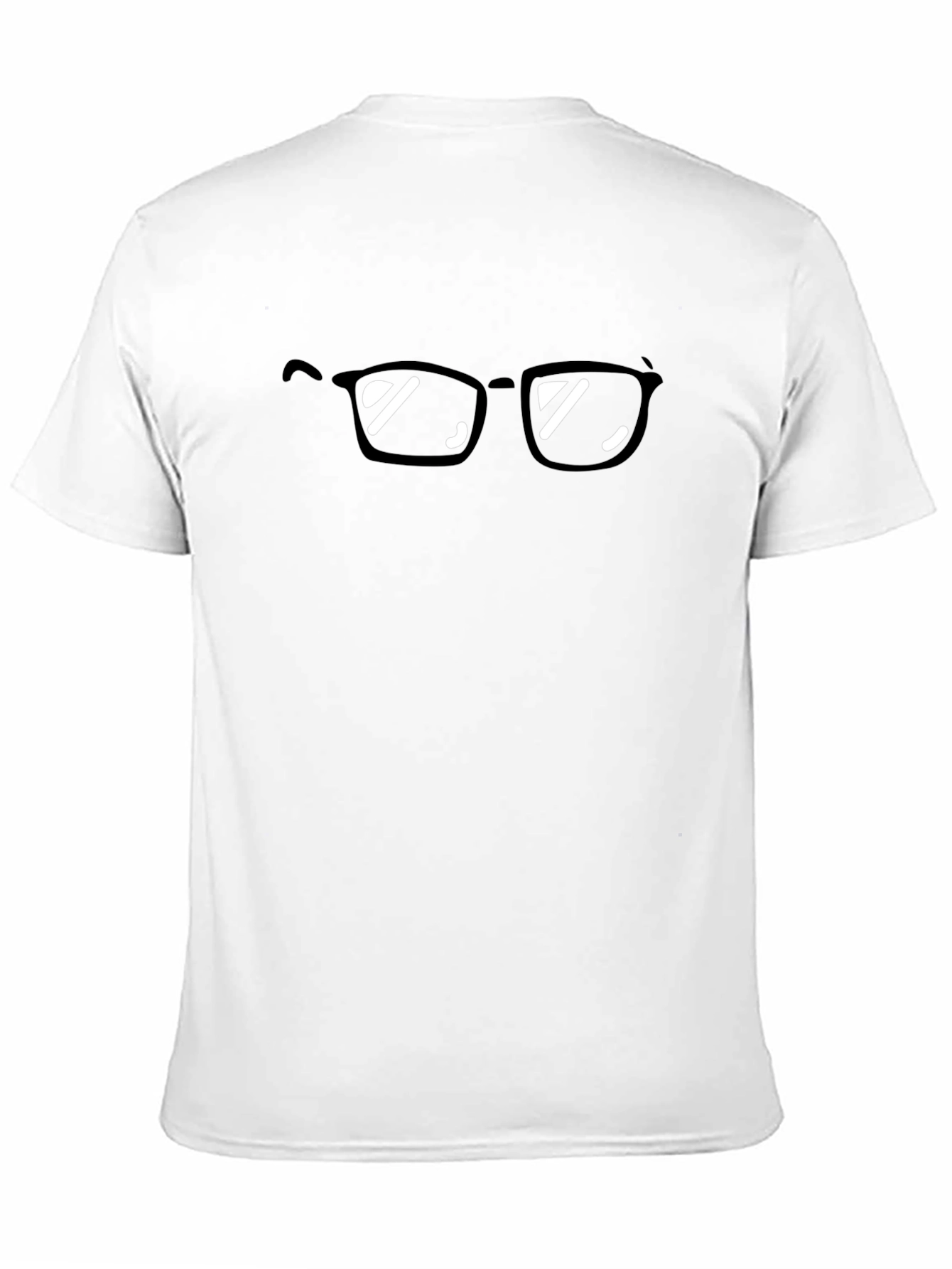 Cool Geek Glasses Graphic Tee - Soft Black Cotton