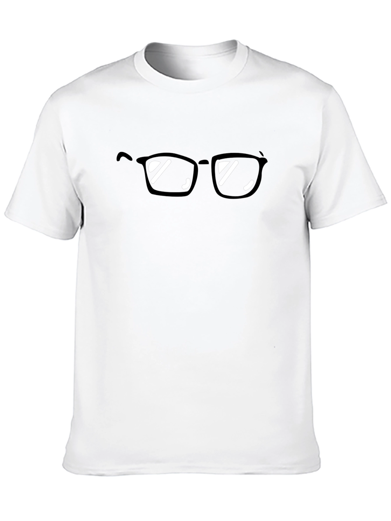 Cool Geek Glasses Graphic Tee - Soft Black Cotton