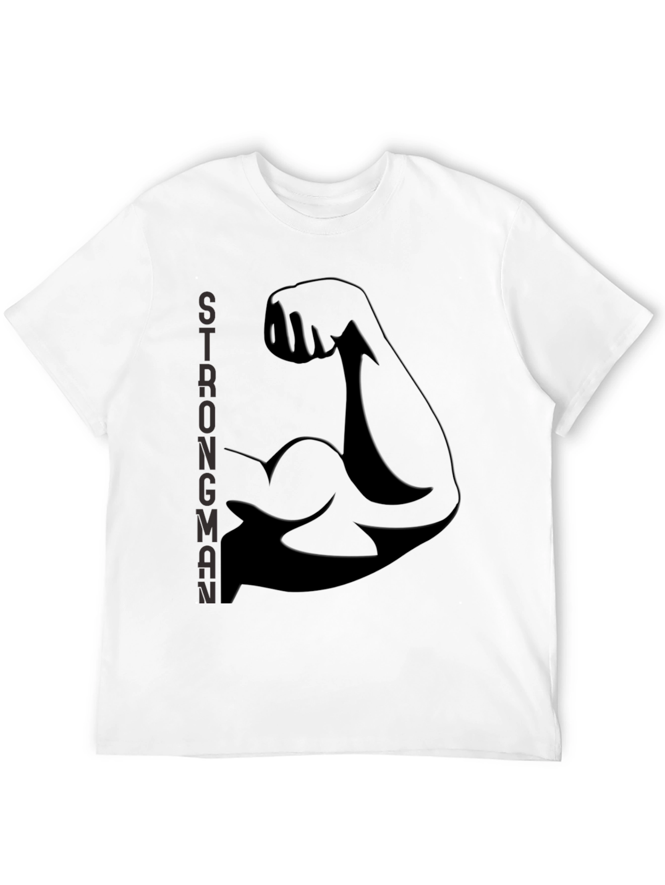Strongman Flex Bicep Graphic Tee - Black