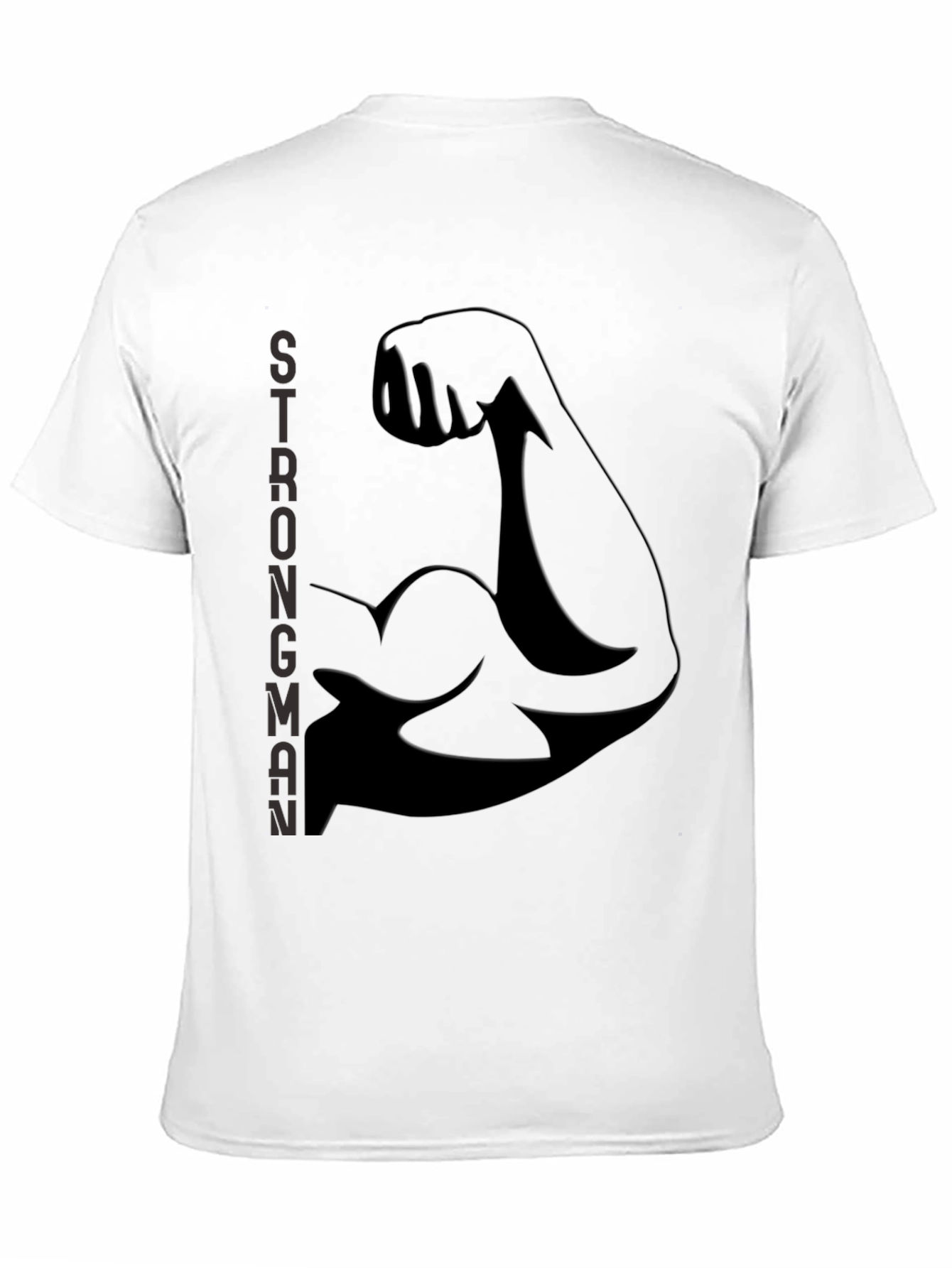 Strongman Flex Bicep Graphic Tee - Black