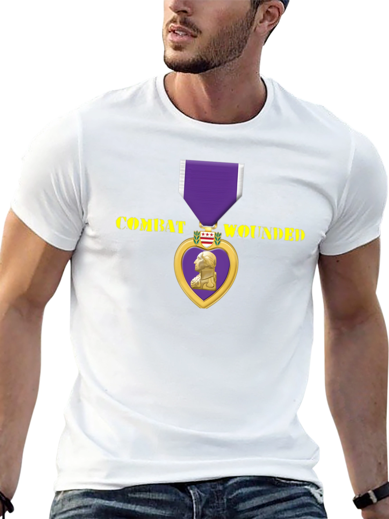Combat Wounded Purple Heart T-Shirt