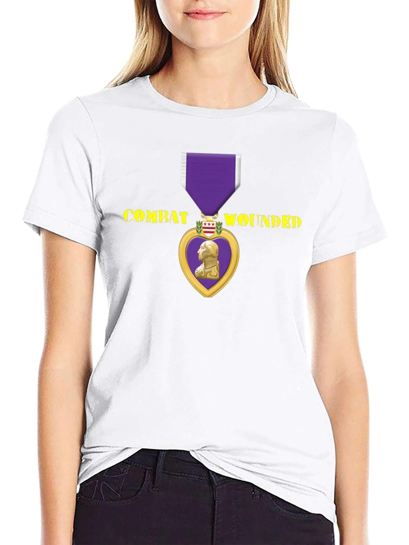 Combat Wounded Purple Heart T-Shirt
