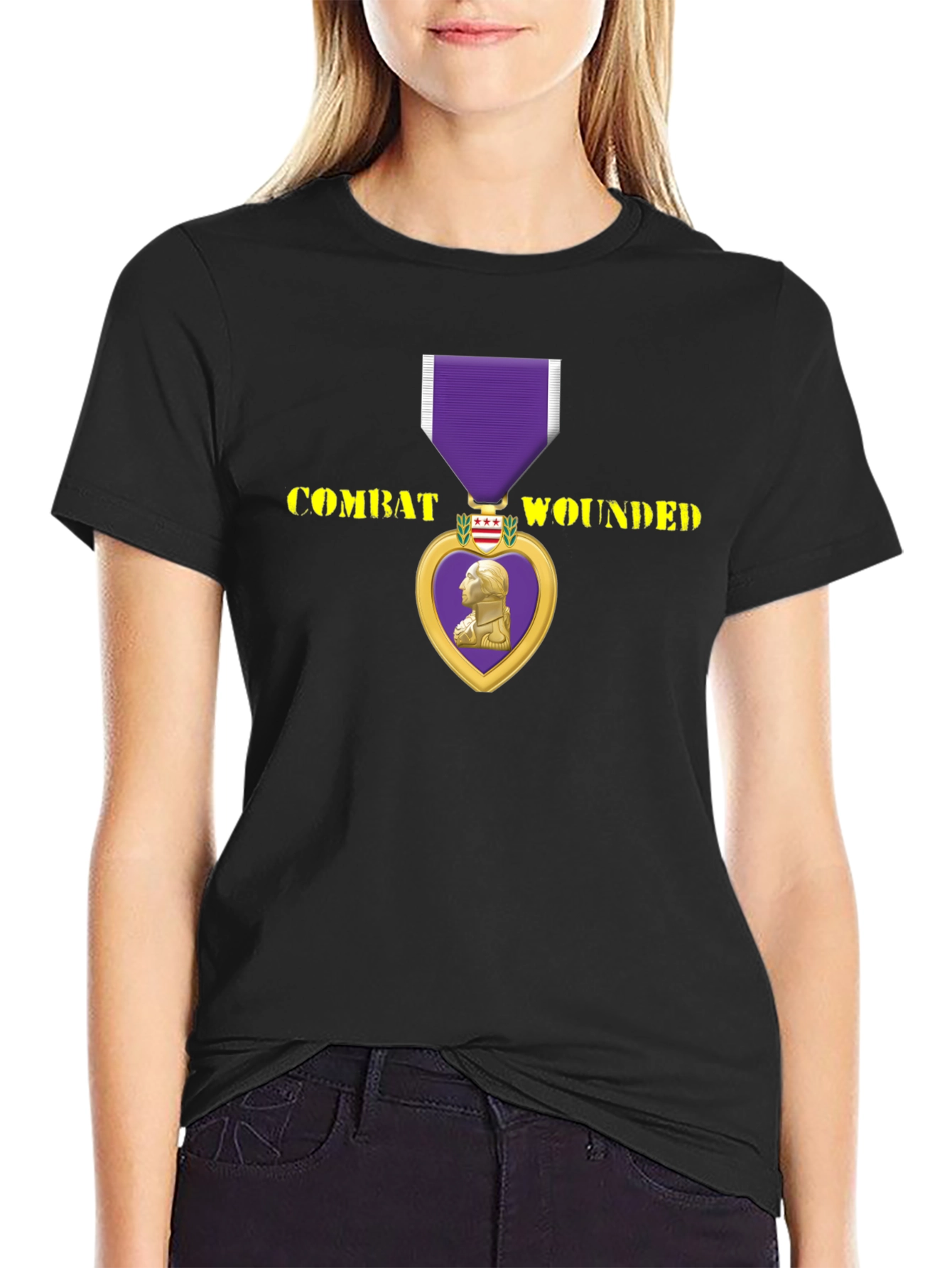 Combat Wounded Purple Heart T-Shirt
