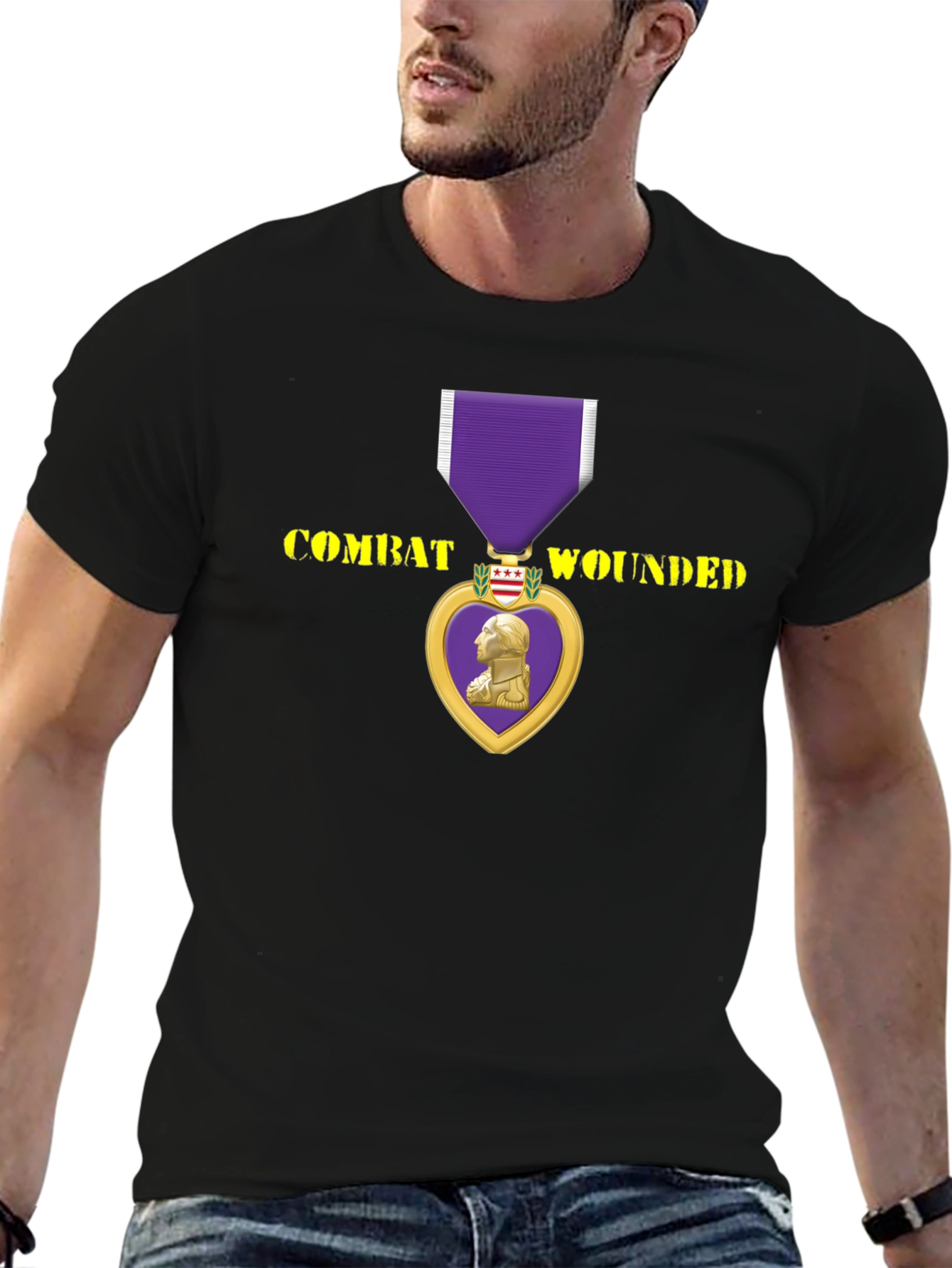 Combat Wounded Purple Heart T-Shirt