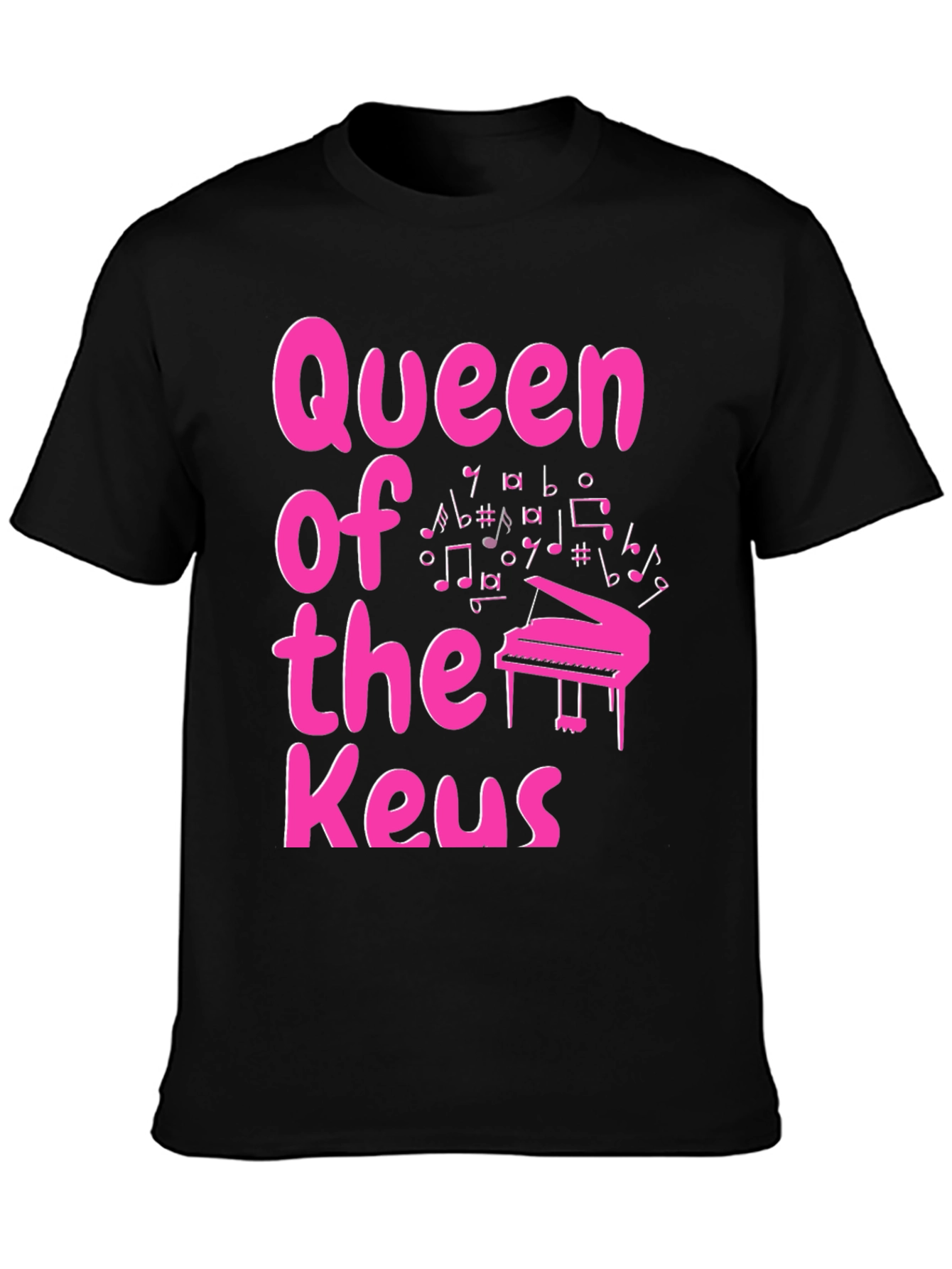 Queen of the Keys Pink Piano T-Shirt